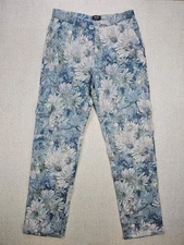 NWT Boohoo Man Men's Size (32x37.5) Floral Tapestry Trousers Chinos