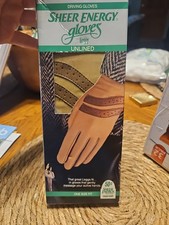 Vintage Sheer Energy Driving Gloves By L  Eggs Unlined NOS Tan/Beige One Size