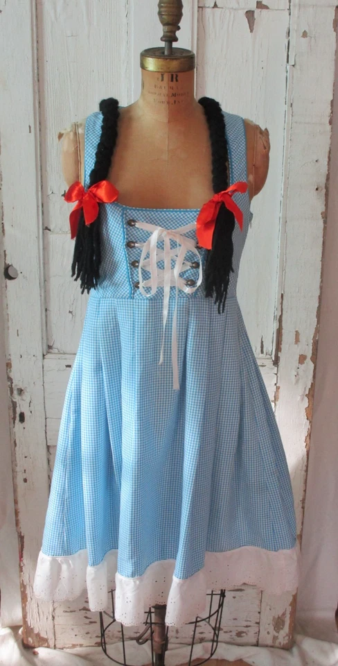 Alice In Wonderland Alice Blue Dress Cosplay Halloween Costume Fancy Dress M/34 - Image 3 of 4