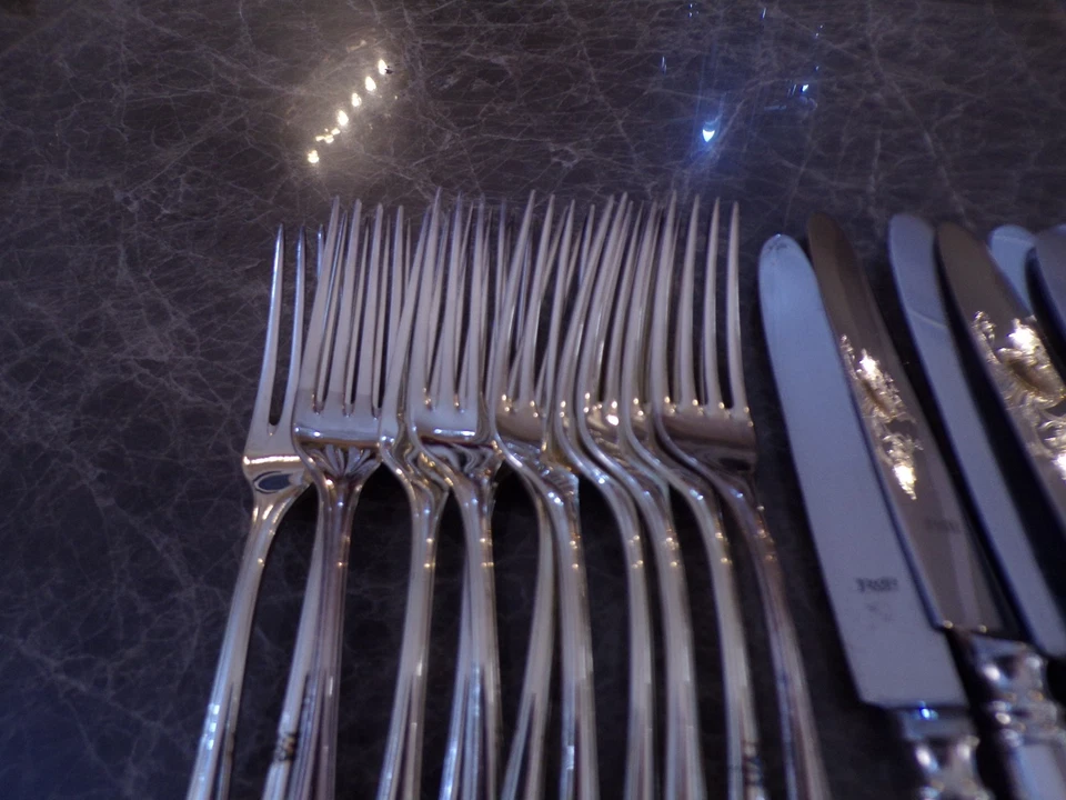 Robbe & Berking Modell NAVETTE Menübesteck 12 Personen 60 Teile Silber 90er TOP - Bild 2 von 4