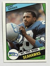 1984 Topps Curt Warner #198 Seattle Seahawks AFC Pro Bowl Rookie Card Vintage EX. rookie card picture