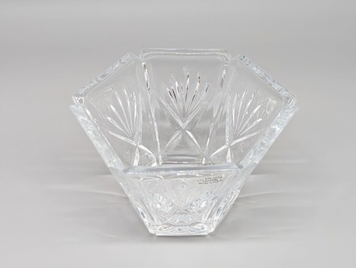 Plato de tuerca de caramelo hexagonal de cristal Gorham vintage 24 % plomo elegante cristalería - Imagen 2 de 12