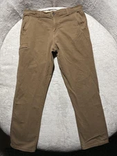 Weatherproof Vintage Pants Mens Large Brown Casual Chino Straight Leg Cotton