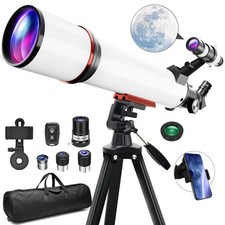 Telescope for Adults Astronomy,90mm Aperture 700mm Refractor Telescopes for K...