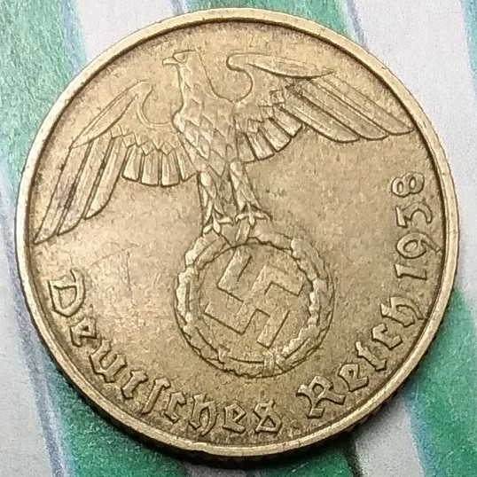 WWII Germany Third Reich 5 Reichspfennig 1938-A Berlin Coin, Combined Shipping 