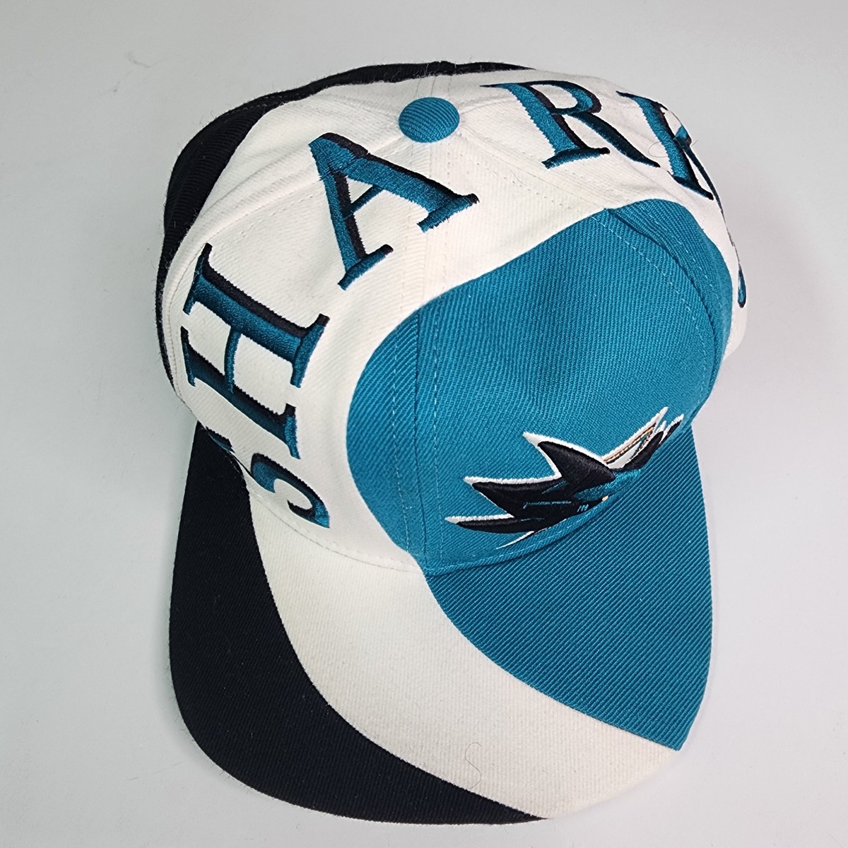 Mitchell & Ness San Jose Sharks Vintage Script Snapback Hat Retro