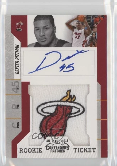 2010-11 Playoff Contenders Patches Rookie Ticket Dexter Pittman #130 Auto tx8