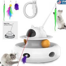 Cat Teaser Toys,Cat Laser Interactive Indoor Cat Pet Toys Automatic,USB Pet Toys