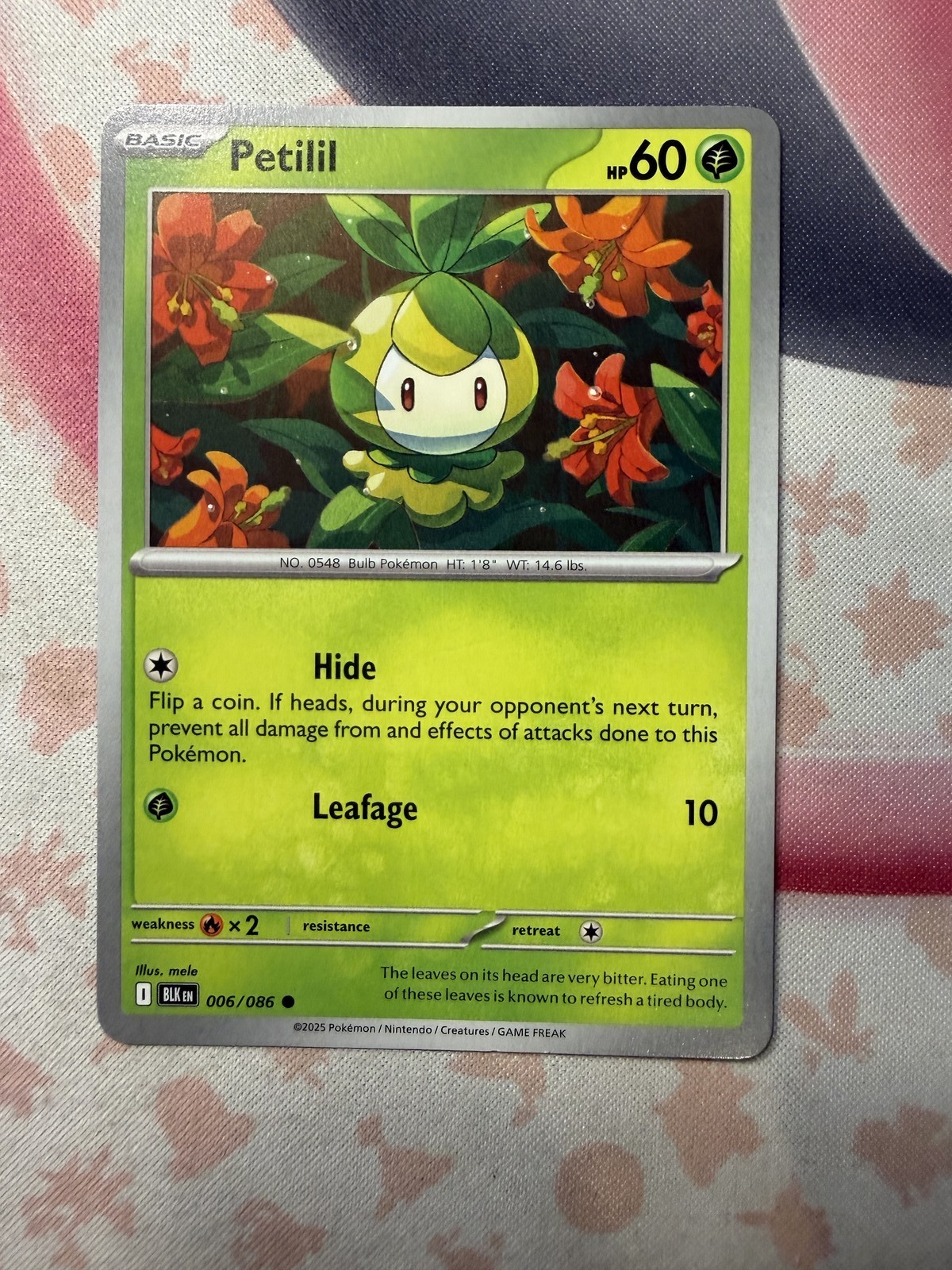 Petilil Common SV: Black Bolt 006/086 NM English Pokemon Card