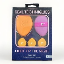 Real Techniques Makeup Sponge Powder Puff Beauty Blender Set 5 Piece New Gift
