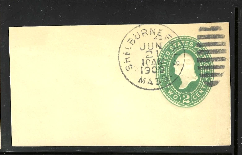 2 MASS Oval Grid Fancy Cancel 2 Cent Washington Postal Corner US 72B11 - Image 3 of 3