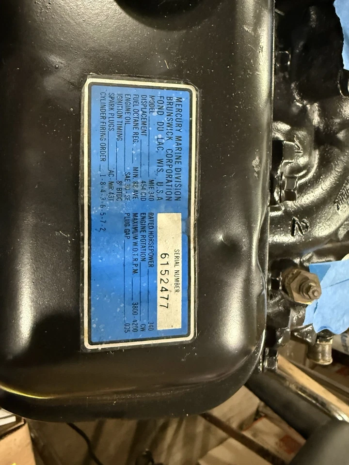 MerCruiser 454 Gen IV 7.4L Reverse Rotation 340HP Freshwater Marine Long Block - Image 4 of 4