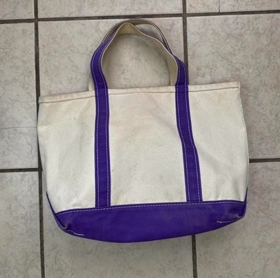90s Vintage LLBean Purple Boat and Tote Bag Made In USA