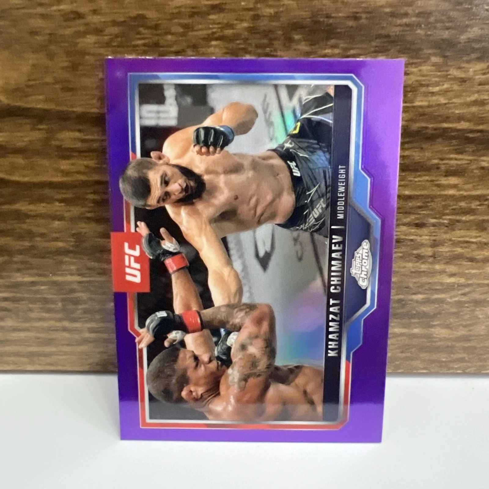2025 Topps Chrome UFC Purple Refractor #102 Khamzat Chimaev Middleweight