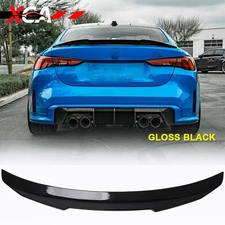 FOR 21-25 BMW G22 4 SERIES 430i G82 M4 GLOSS BLACK TRUNK SPOILER WING-M4 STYLE