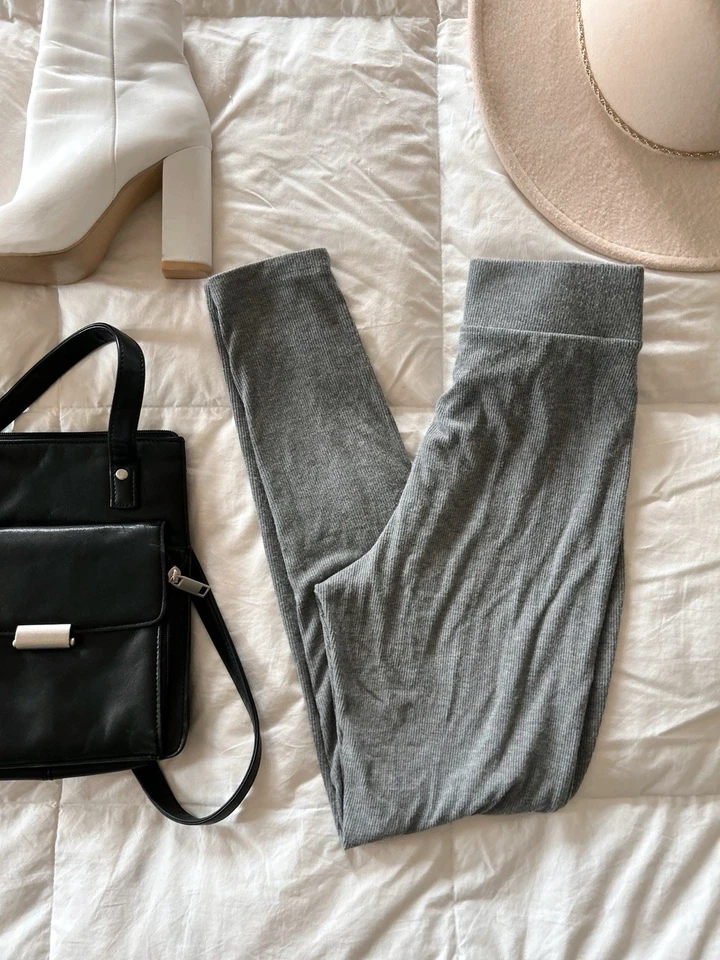 Leggings para mujer Soma grises suaves ligeros elásticos tiro alto XS Foto 2 de 4