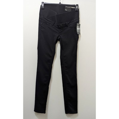 H&M MAMA Super Stretch Black Slim Leg Maternity Pants Size 6