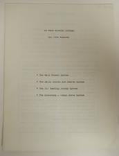 My Four Winning Systems John Kearney Paper Booklet Book Guide Wall Street Horses
