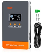 Powmr 100A MPPT Solar Charge Controller, 12V 24V 36V 48V Auto, Solar Controller