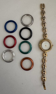 GUCCI Women s Vintage Change Bezel 11/12.2 8 Colors Quartz Swiss Watch SEE DESC