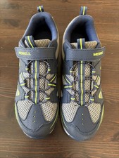 Merrell Trail Chaser Boys Navy/Green Hook Loop Hiking Shoes Size 6W