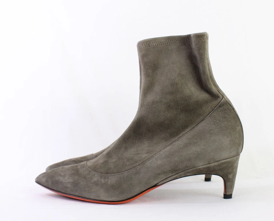 Santoni Rose Collection Nuevo sin caja Mujer Gris Gamuza Botines Bota Zapato 39 9 Foto 3 de 4