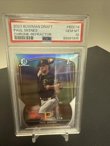 2023 Bowman Draft Paul Skenes BDC14 Rookie Chrome Refractor PSA 10 Pirates