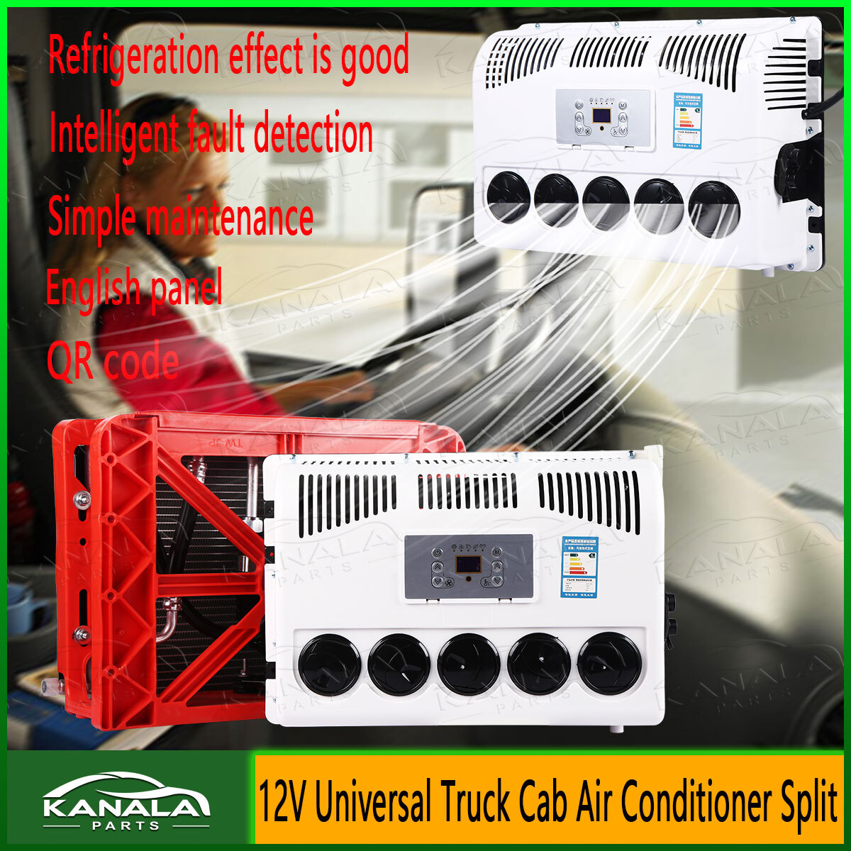 #51 12V Air Conditioner Kit 12000 BTU for Semi Trucks RV Caravan / German brand