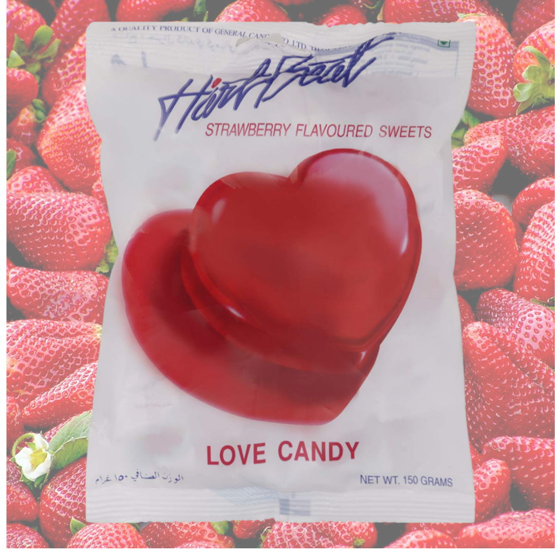Heartbeat Jumbo Love Candy x 166 Strawberry Flavour 1kg