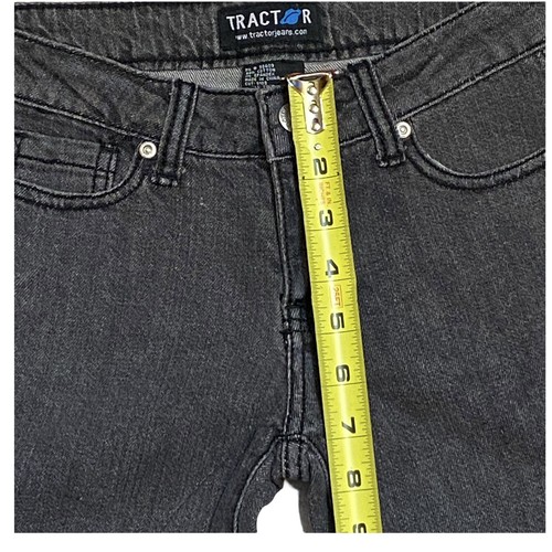 Tractor Sequin Embellished Black Denim Jeans Light Wash Girls Size 12 - Picture 10 of 11