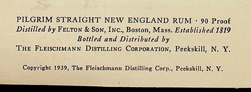 1939 FLEISCHMANN DISTILLING / PILGRIM RUM BOOKLET - HH-17 - Picture 4 of 8