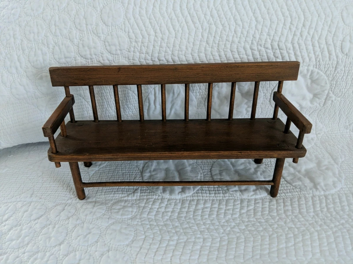 Vintage Hadley Miniature Deacons Bench Doll House Furniture