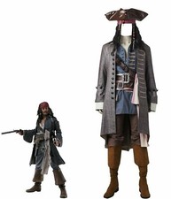 Piraten Kostüm Jack Sparrow Profi Kopie Cosplay Kleid komplett Erwachsene