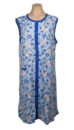 Women's Floral Nightgown Sleeveless Button Down Pajama M-3XL #1868 New - Picture 3 of 8