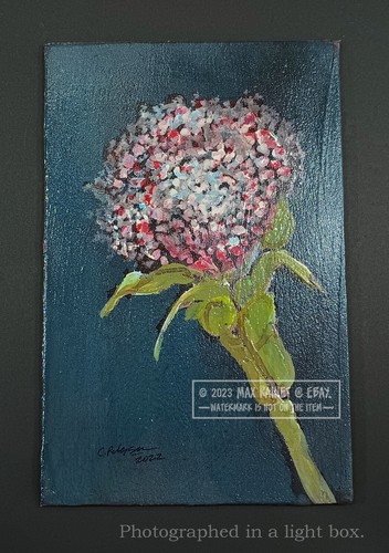 Variegated Carnation 2022 C Peterson * Original Oil Painting * Colorful Flower - Picture 18 of 24