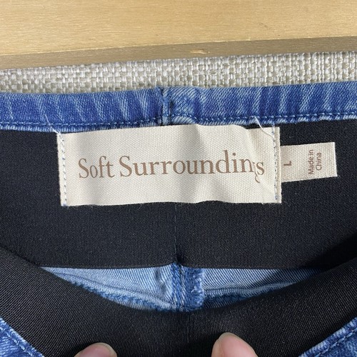 Soft Surroundings Jeans Womens L Blue Elastic Waist Jeggings High Rise 2EQ77 - Picture 4 of 8