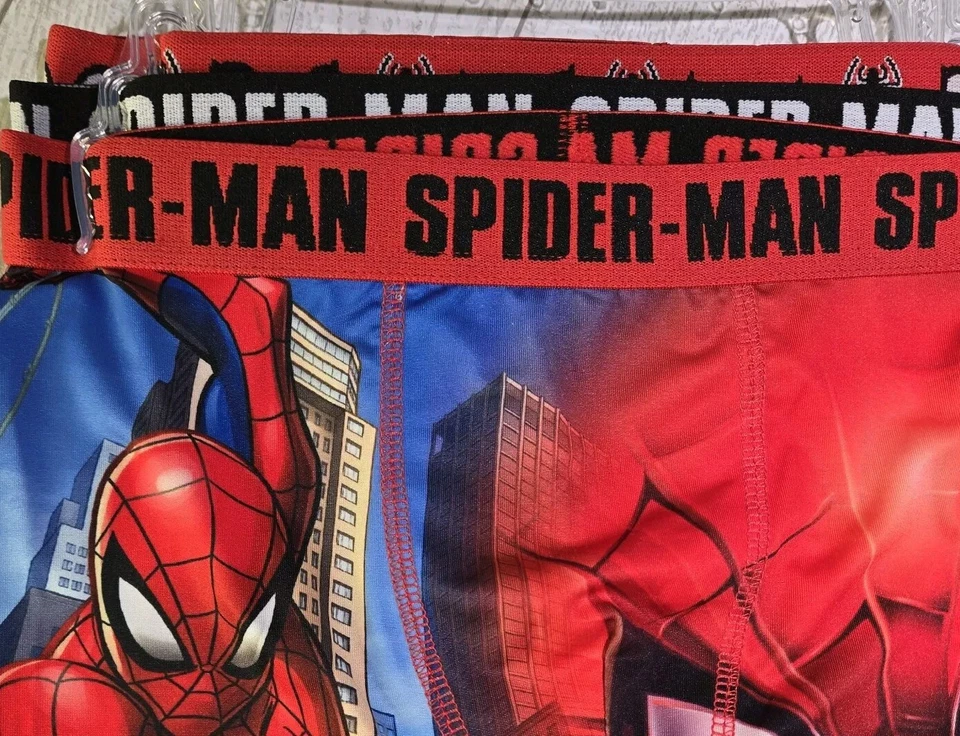 Spiderman Boxer Briefs SIZE 10 Boys Athletic 3pk Mesh Fabric Underwear MARVEL  - Image 2 of 4