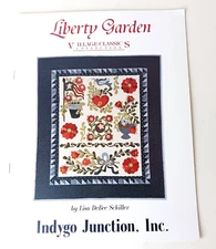 Liberty Garden Primitive Quilt Pattern Book UNCUT Quilting Indygo Junction