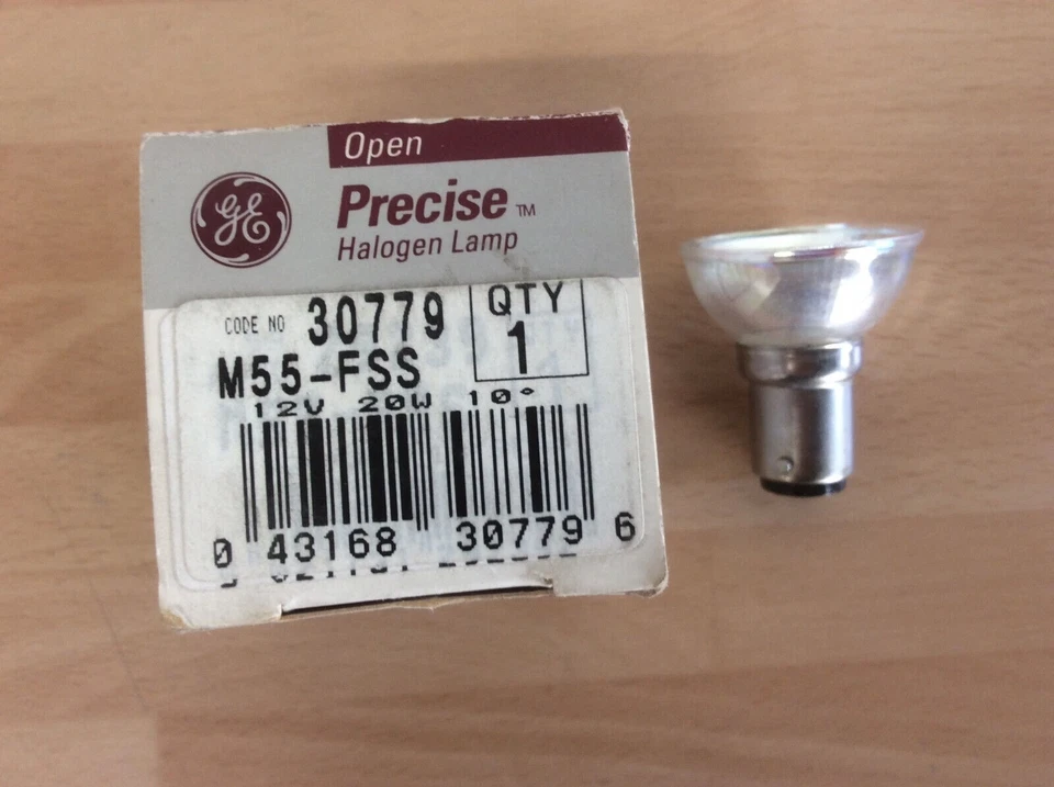 GE Precise Dichroic Halogen Lamp 12v 20w MR11 35mm SBC Bayonet, Projector Bulb - Image 3 of 3
