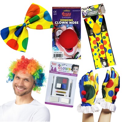 Clown Kostüm Zubehör lustig Zirkus Accessoire Outfits Regenbogen Kostüm
