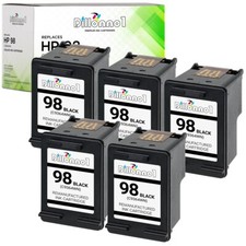 5PK Fits HP 98 Black Ink Cartridge C9364WN for Deskjet Office PhotoSmart Printer