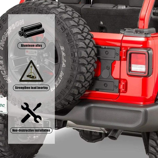 Oversized Enhance Spare Tire Mounting Bracket Kit for Jeep JL Wrangler