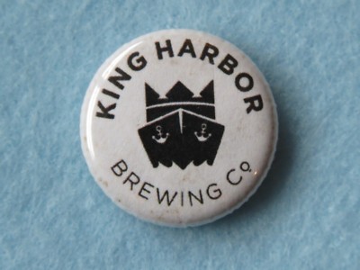 BEER BUTTON Pinback ~ KING HARBOR Brewing Co ~ Redondo Beach, CA ~ Geöffnet 2014