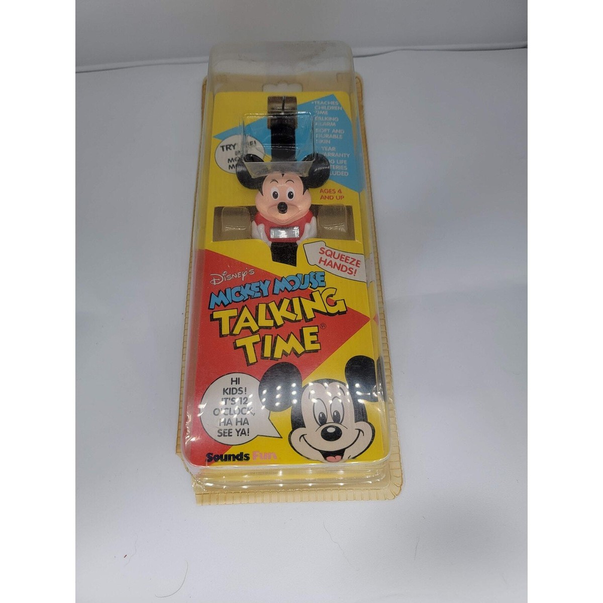 Vintage Disney Mickey Mouse Talking Time Retro 90s Watch Unopened 