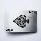 Ace of Spades Card Poker Hold'em Metal Belt Buckle
