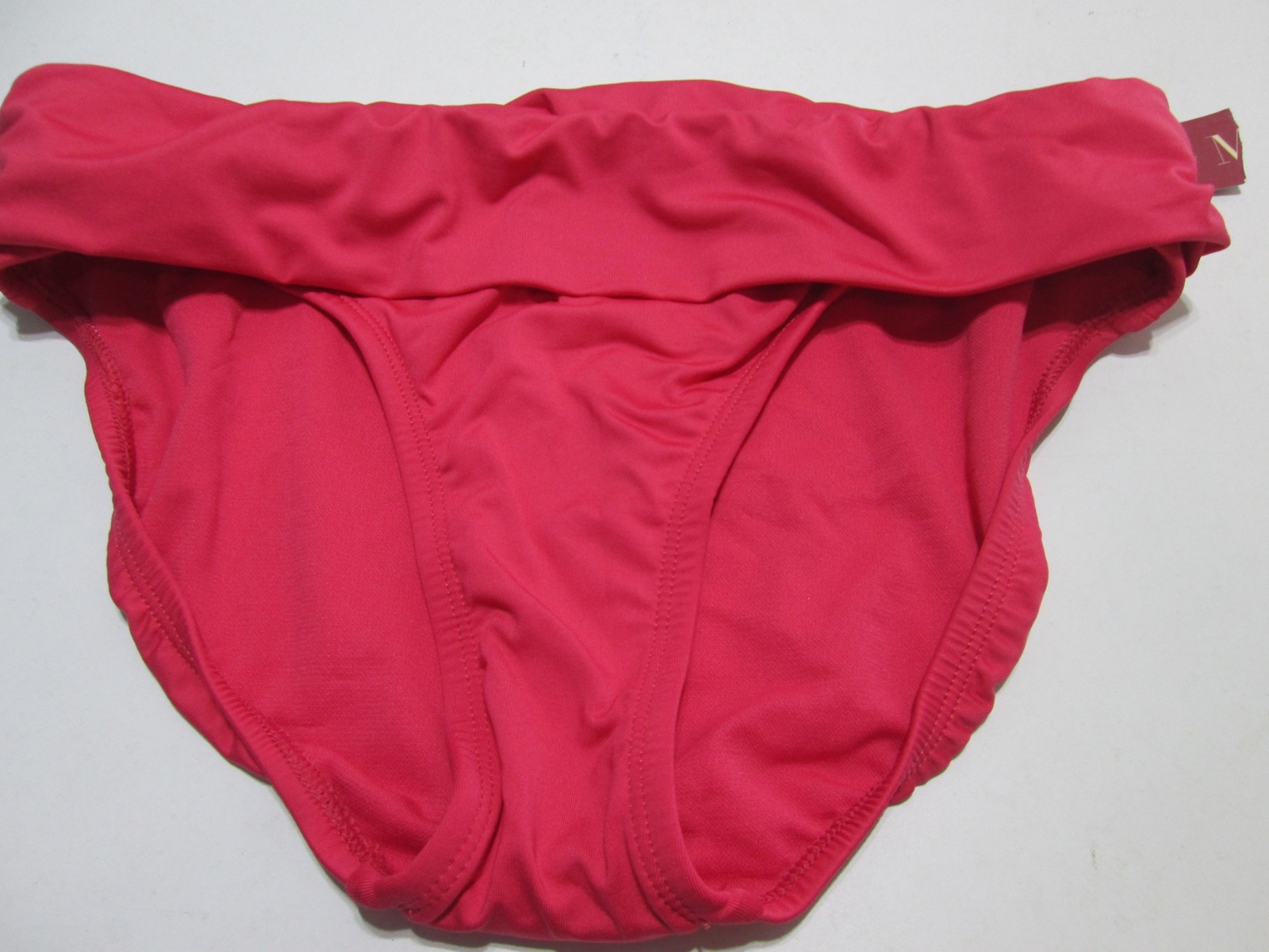 NWT Merona Womens Size S Bikini Bottom Red Hipster Stretch Swimwear Beachwear