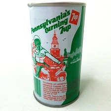 7up "America's Turning 7up" Soda Pop Can - Vintage 1979 - Pennsylvania