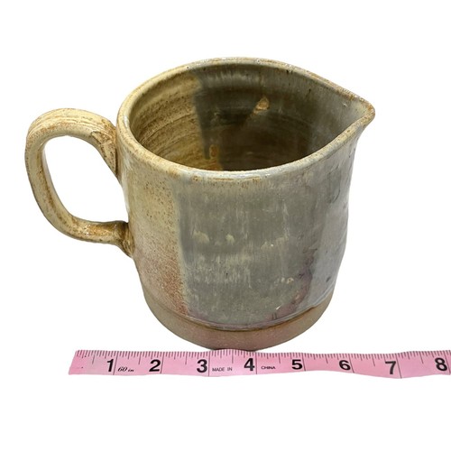 Vintage Pitcher Creamer Glazed Stoneware Signed Marked BC Heavy Pottery B.C. - Picture 11 of 11