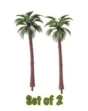 SET OF 2 PALM TREES for NATIVITY-FAIRY GARDEN-TRAINS-DIORAMA 2.75" T x .75" W