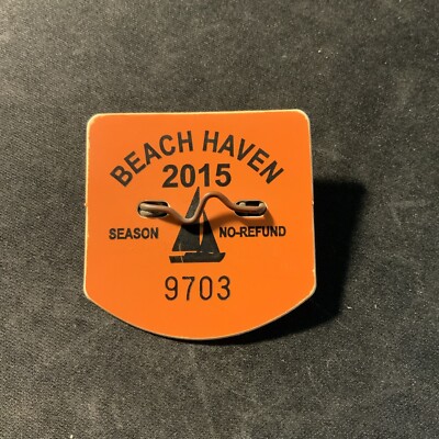 2015 BEACH HAVEN~ NEW JERSEY SEASONAL BEACH BADGE